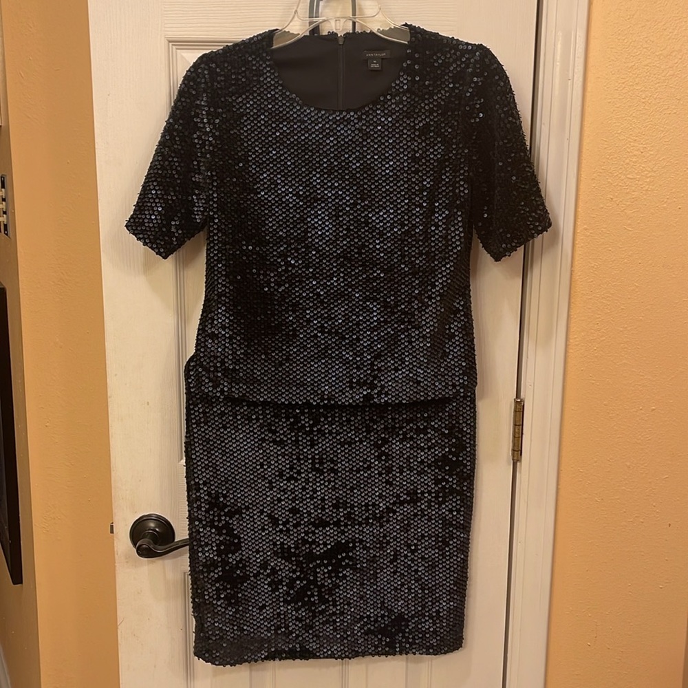 Gorgeous Ann Taylor sequin top skirt two piece set